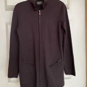 Elegant DANA BUCHMAN black merino wool jacket S